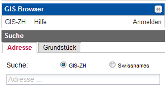 Suche WebGIS