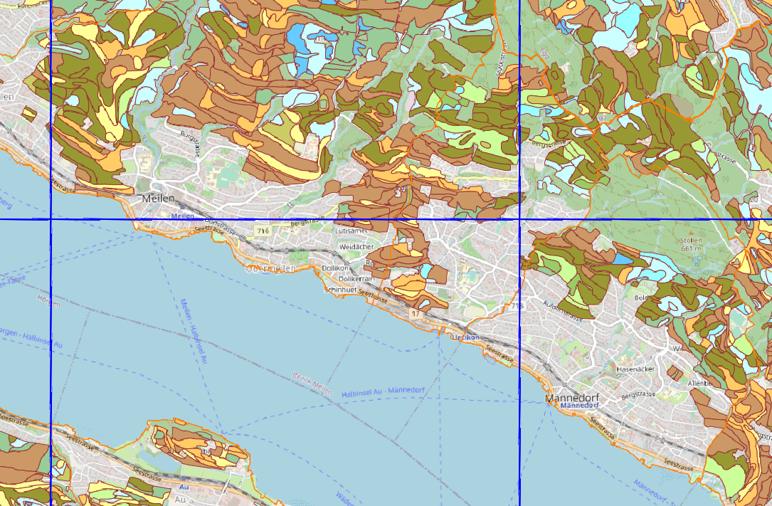 bodenkarte kt zh(braun  und gruentoene) mit basiskarte